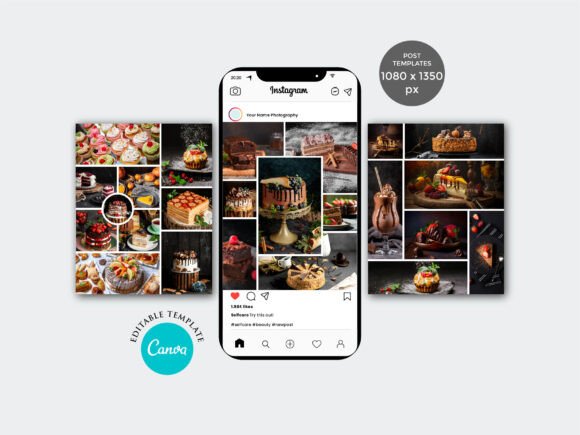 instagram story template polaroid photo collage instagram post photo collage templates — set 2 canva template