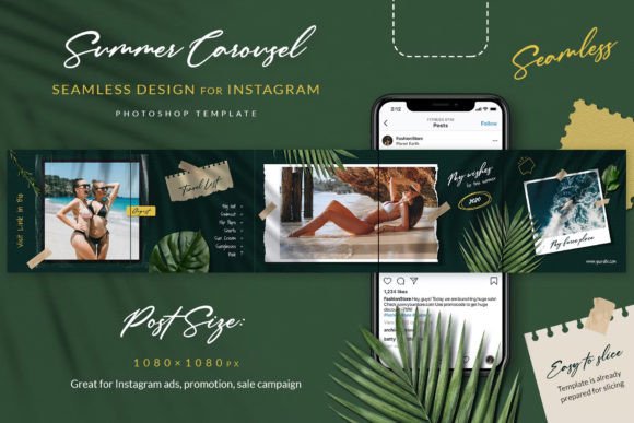 instagram story template polaroid photo collage summer moodboard instagram carousel canva template