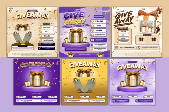 instagram story template quiz giveaway contest giveaway banner for social media contest canva template