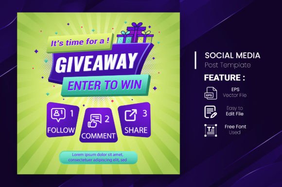 instagram story template quiz giveaway contest giveaway quiz contest for social media — set 19 canva template