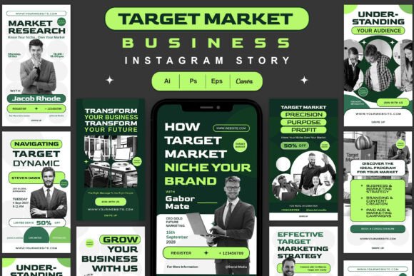 24 Instagram Story Template Business Designs for 2026 13 instagram story template business target market business - instagram story editable canva