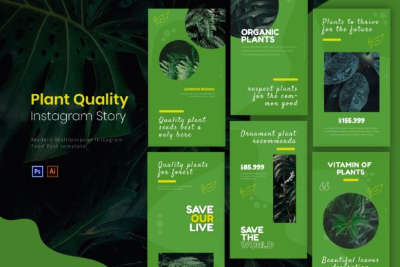 24 Instagram Story Template Business Designs for 2026 17 instagram story template business quality plant instagram story editable canva
