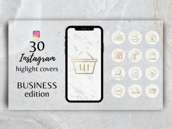 24 Instagram Story Template Business Designs for 2026 6 instagram story template business white and gold business highlight covers editable canva