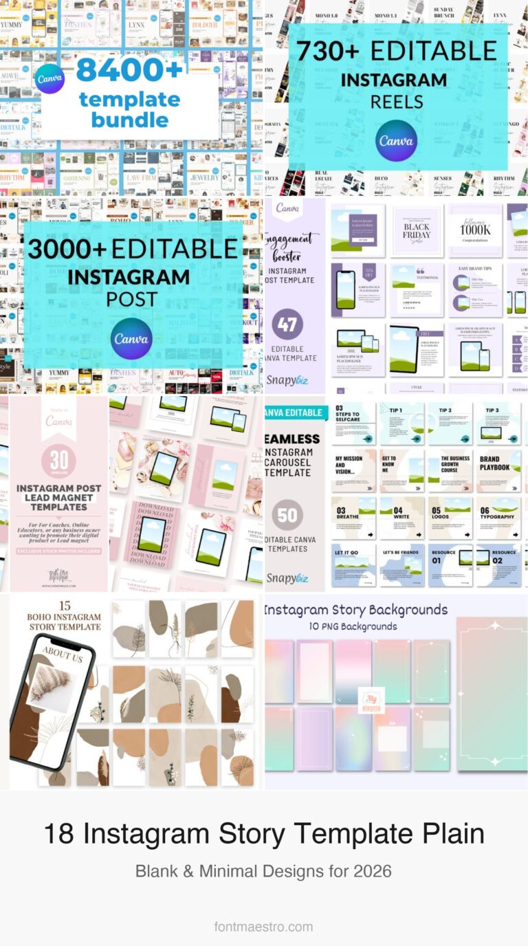 18 Instagram Story Template Plain & Blank Designs for 2026