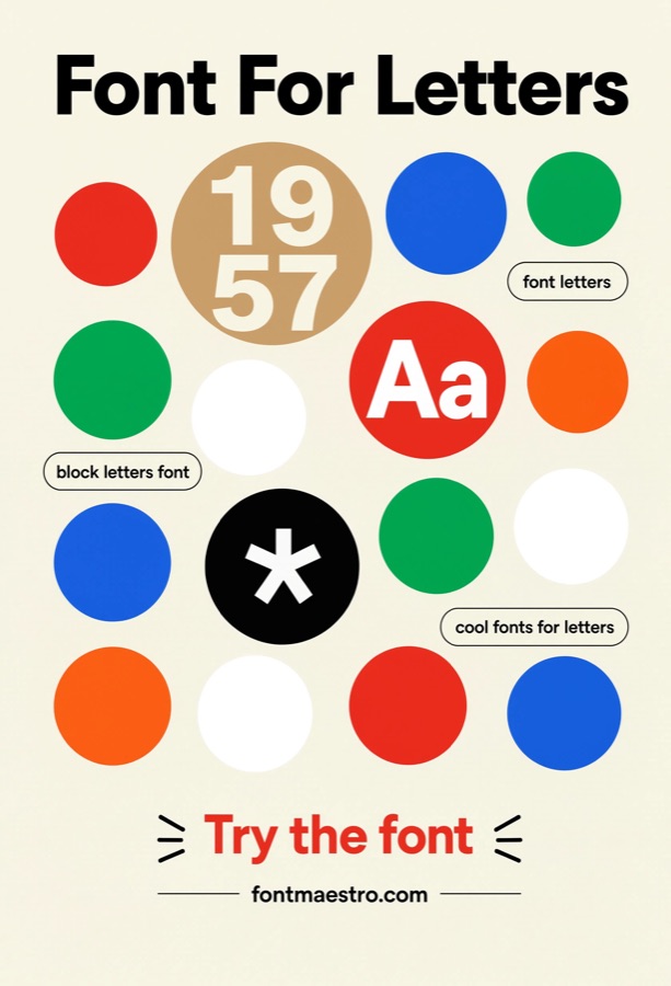 font for letters circles monogram