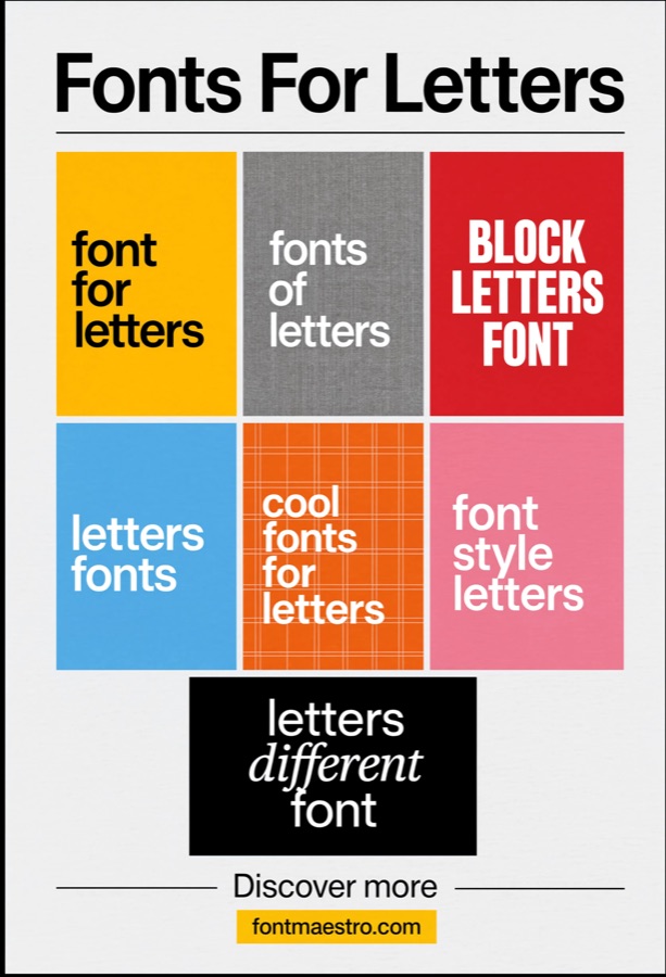 font for letters mood board style