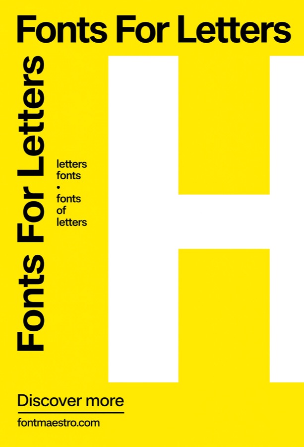 fonts for letters yellow accent color