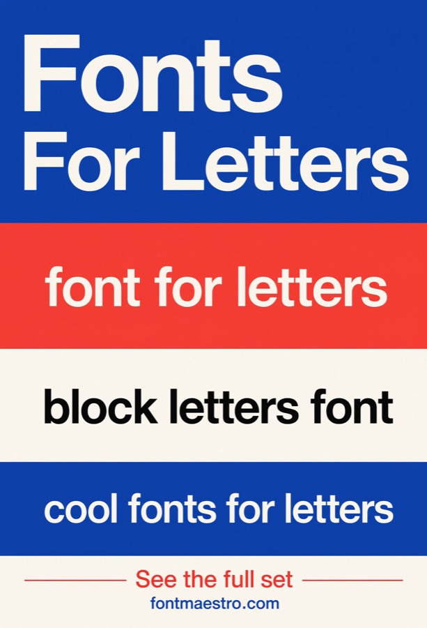 fonts for letters bands stripes