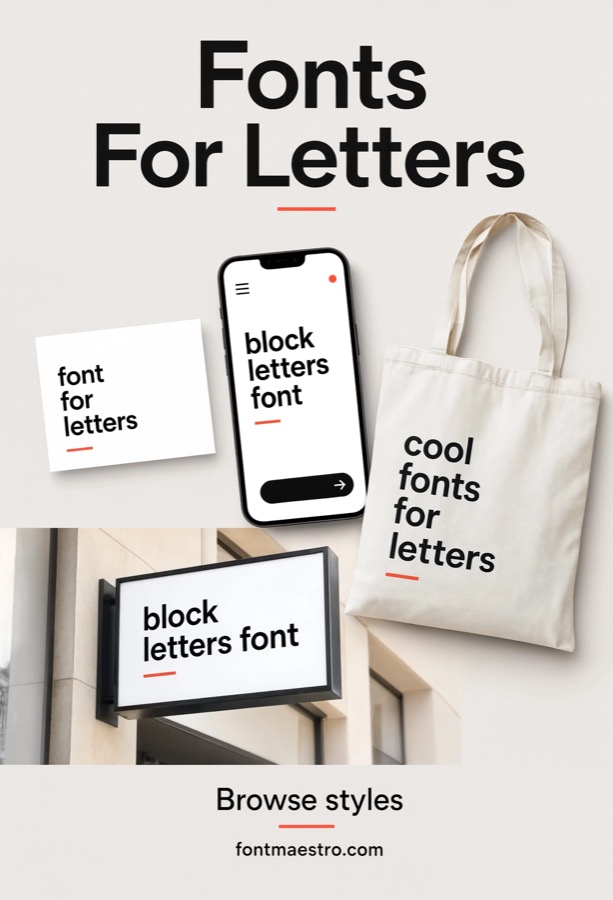 fonts for letters mockup presentation
