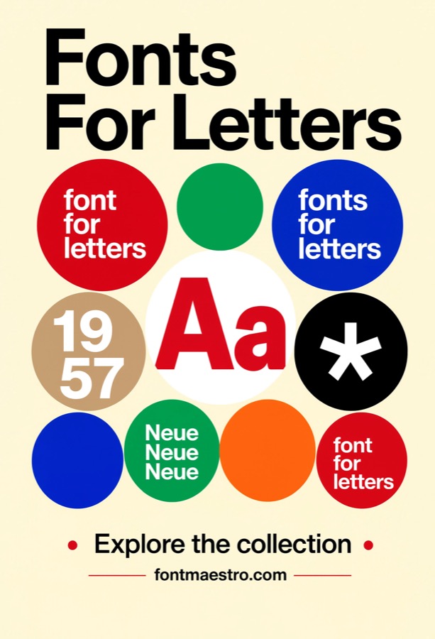 fonts for letters circles modernist