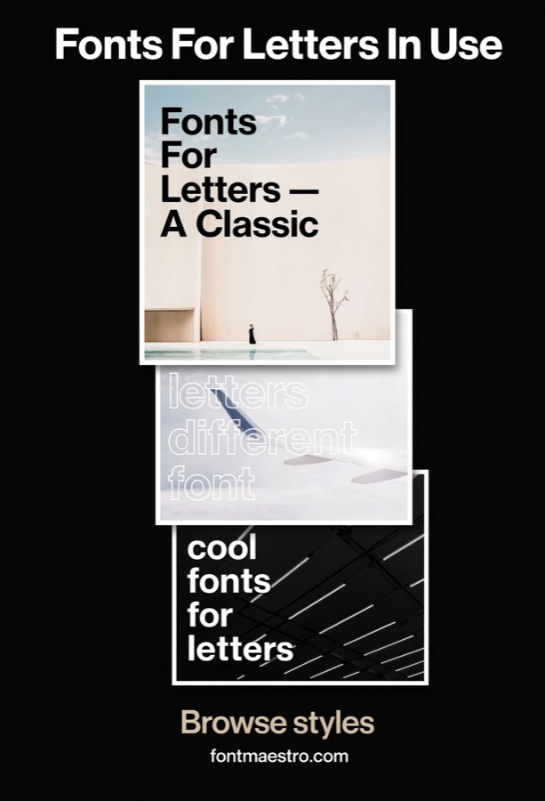 fonts for letters posters editorial