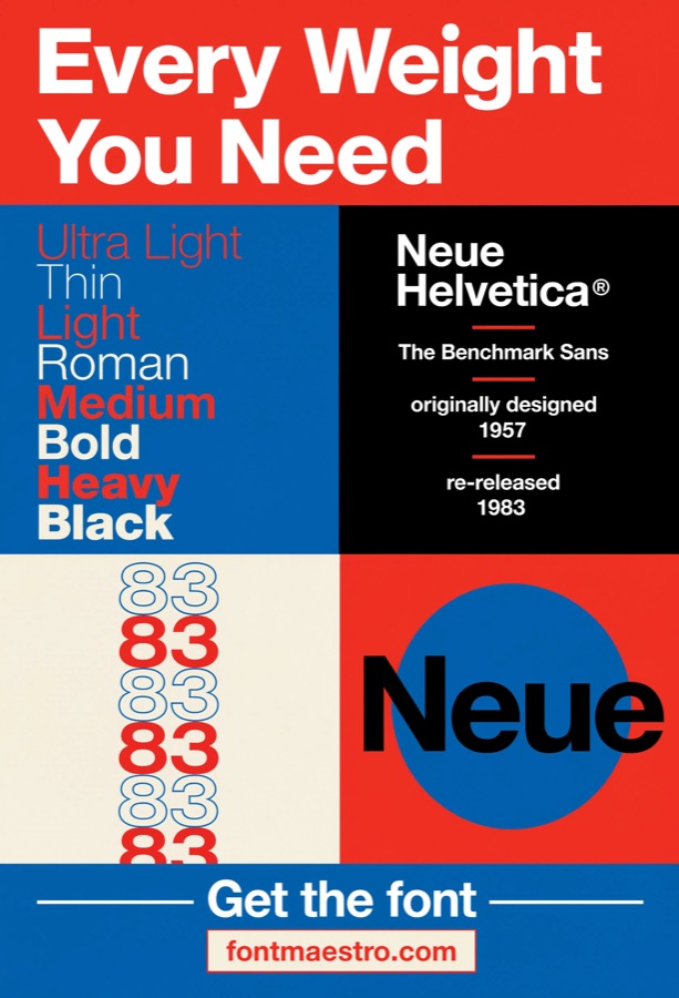 helvetica weights hierarchy