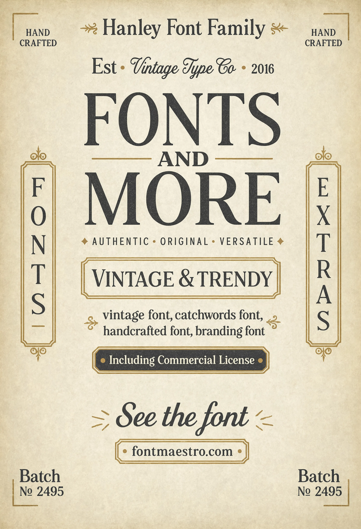 font style vintage catalog page layout typeset spread