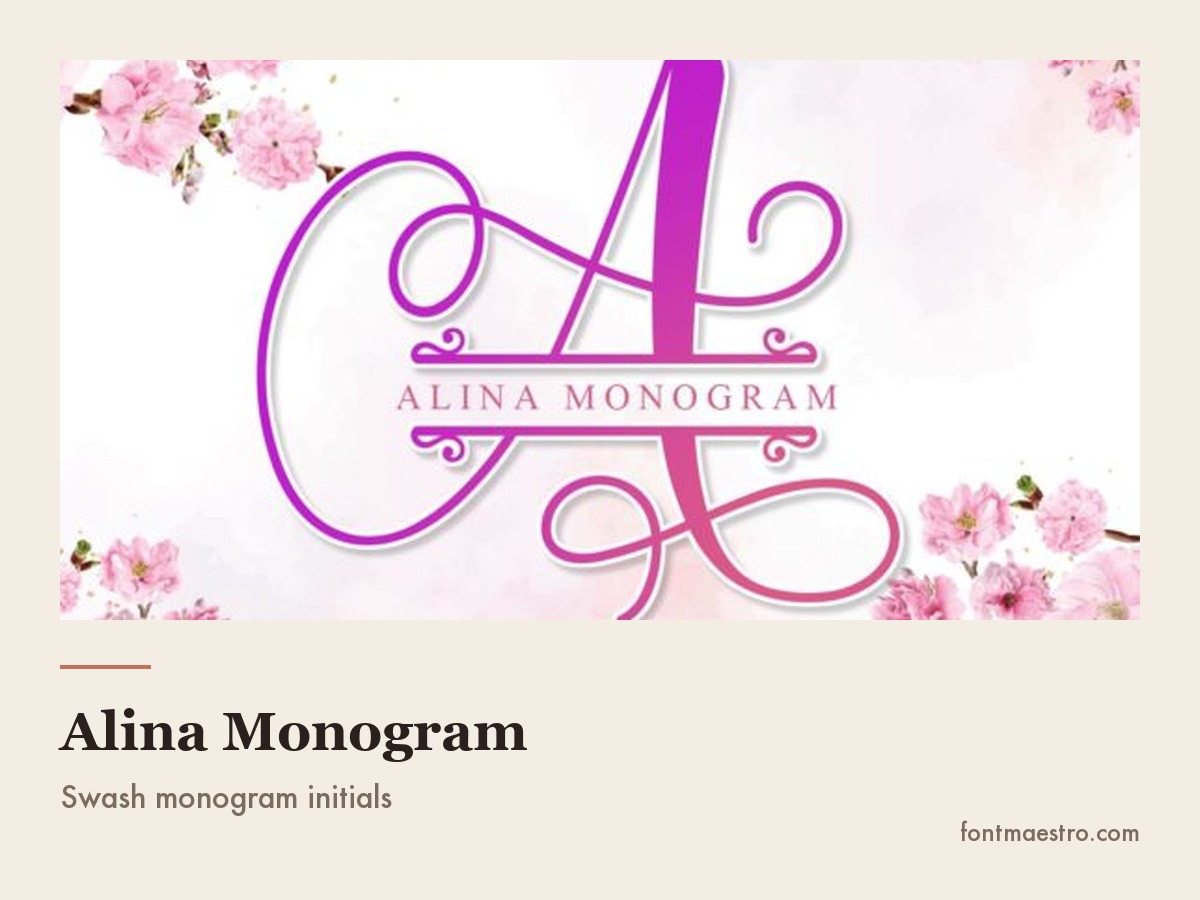 Elegant Fonts That Still Look Expensive at Small Sizes in 2026 9 Alina Monogram initials locked in a circle