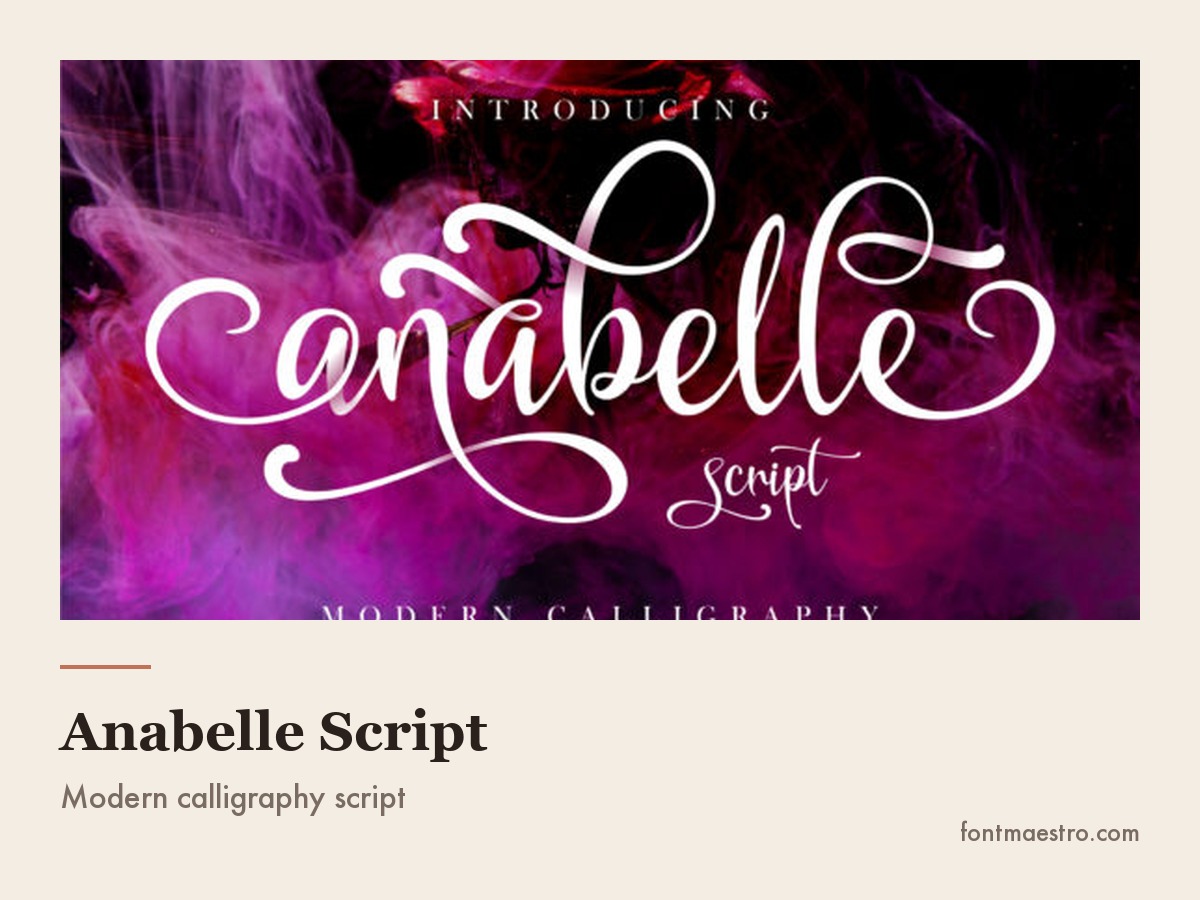 Canva Font Combinations That Work on the First Try in 2026 3 Anabelle Script elegant script font for invitations