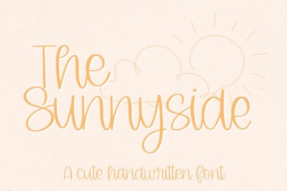 The Sunnyside cute script Cricut font for invitations and cards