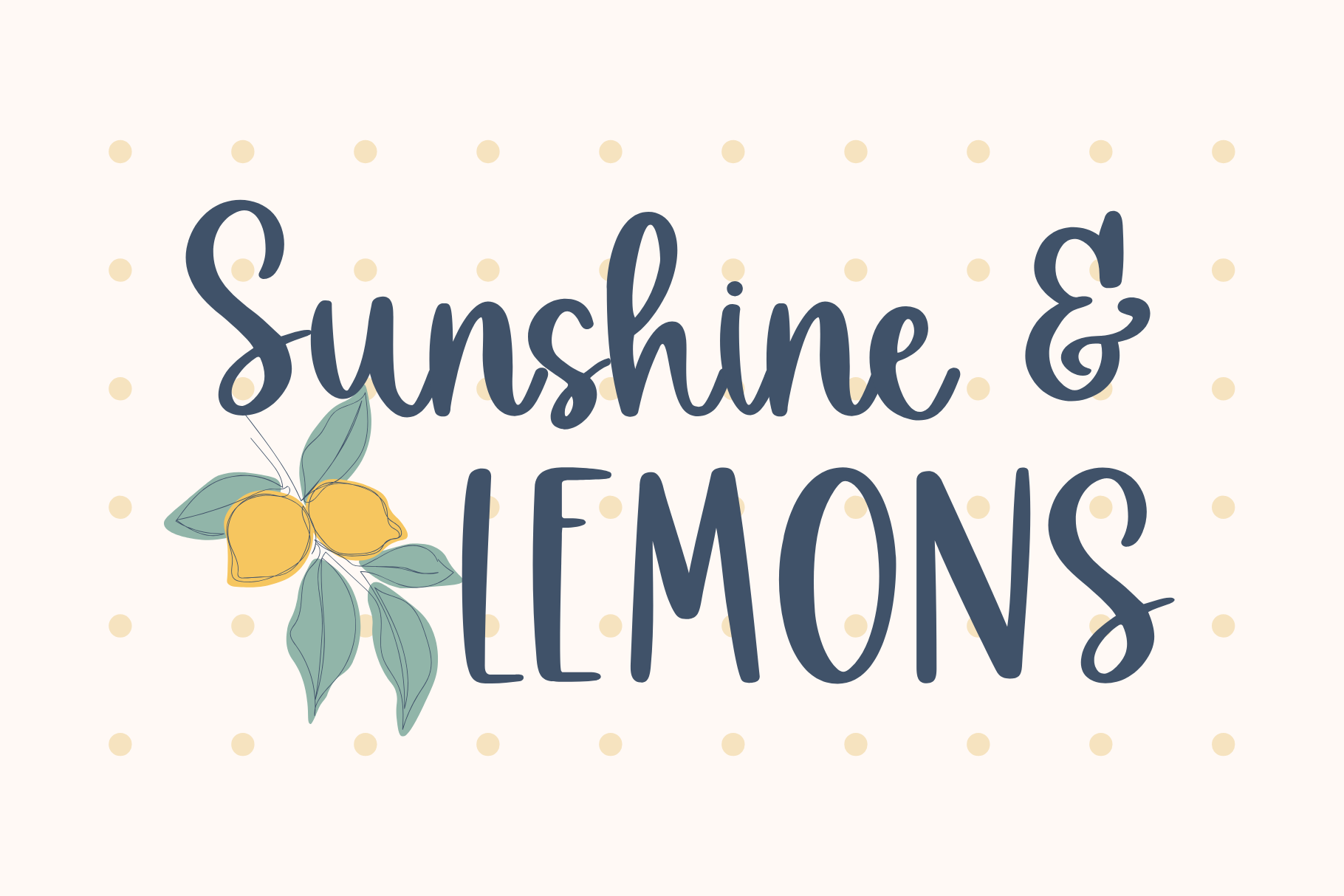 Sunshine and Lemons installable OTF Cricut font