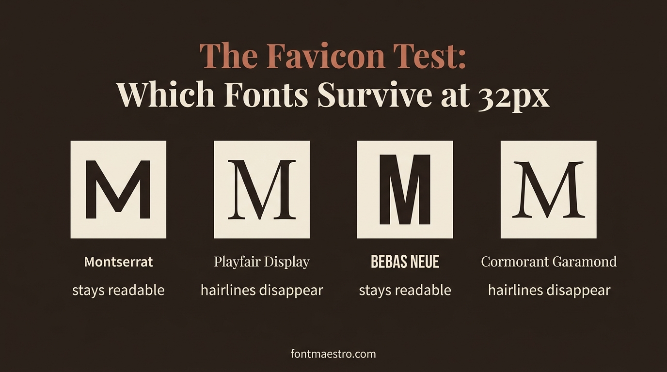 logo fonts favicon test at small size