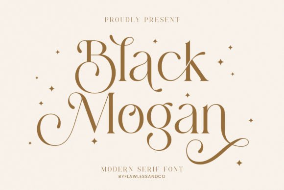 modern serif fonts example with high stroke contrast for branding