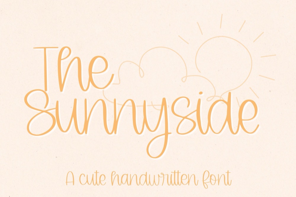 The Sunnyside cursive script font alphabet preview for Cricut welding