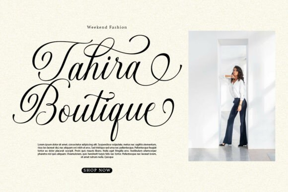 Gastonia Script font example for signature-style logos