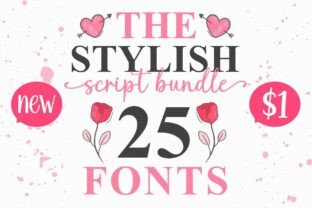 The Stylish Script Bundle wedding fonts preview