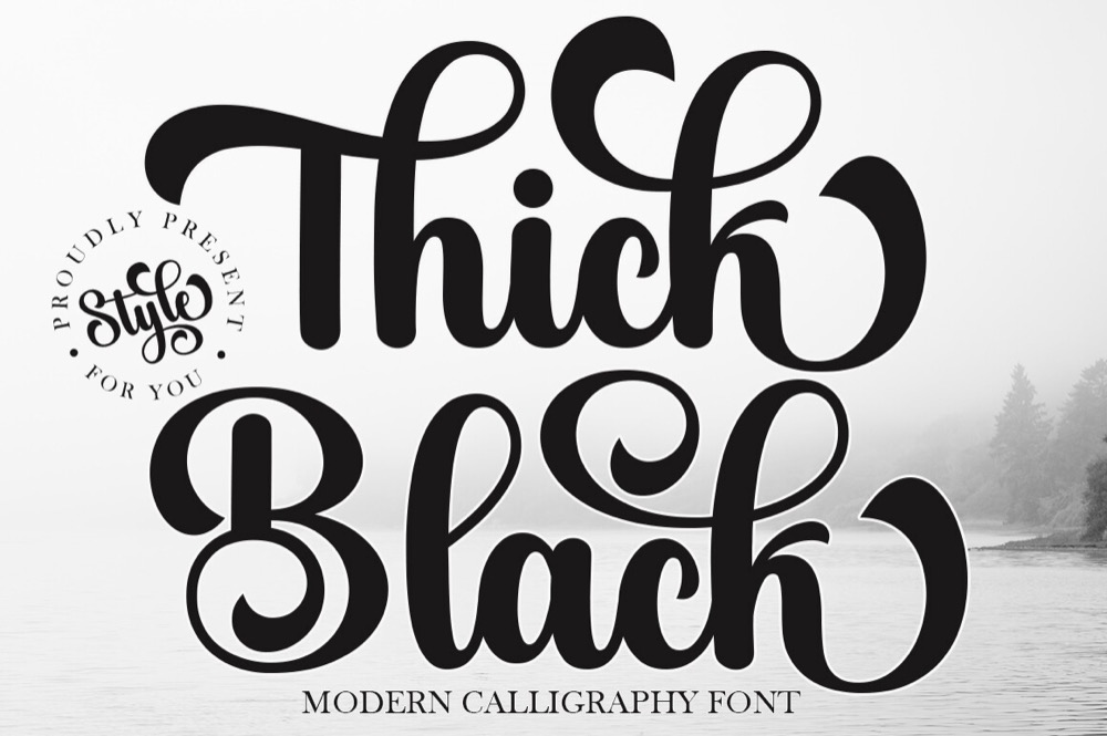 Cheer Fonts for Cricut That Weed Clean on Spirit Wear in 2026 4 Thick Black heavy script font preview for cheer word art
