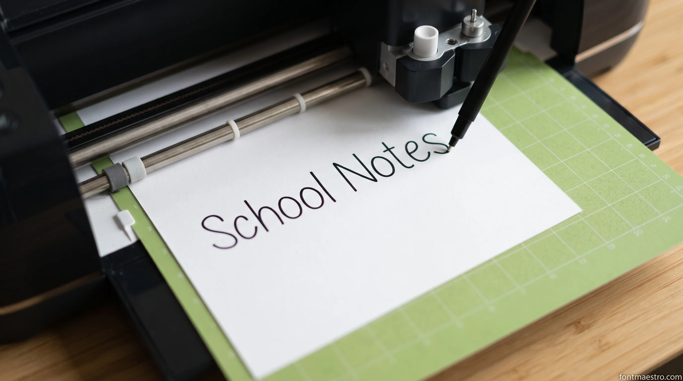 Cricut Writing Fonts That Draw Cleanly With a Pen 1 School Notes handwriting font drawn cleanly with a pen