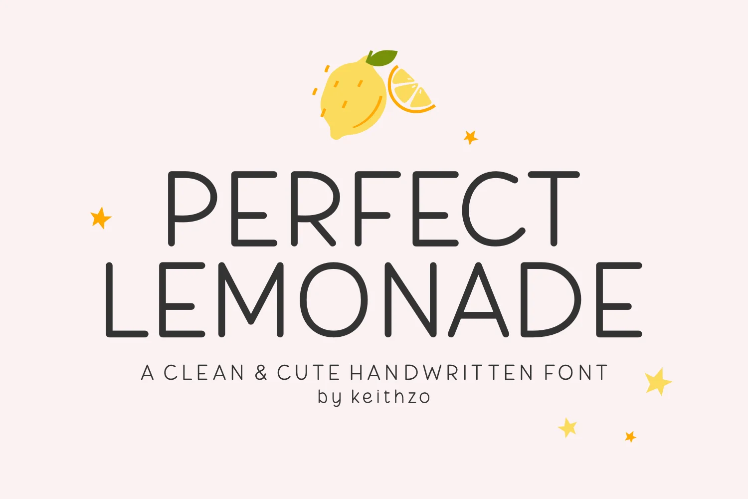 Perfect Lemonade coquette Y2K font preview