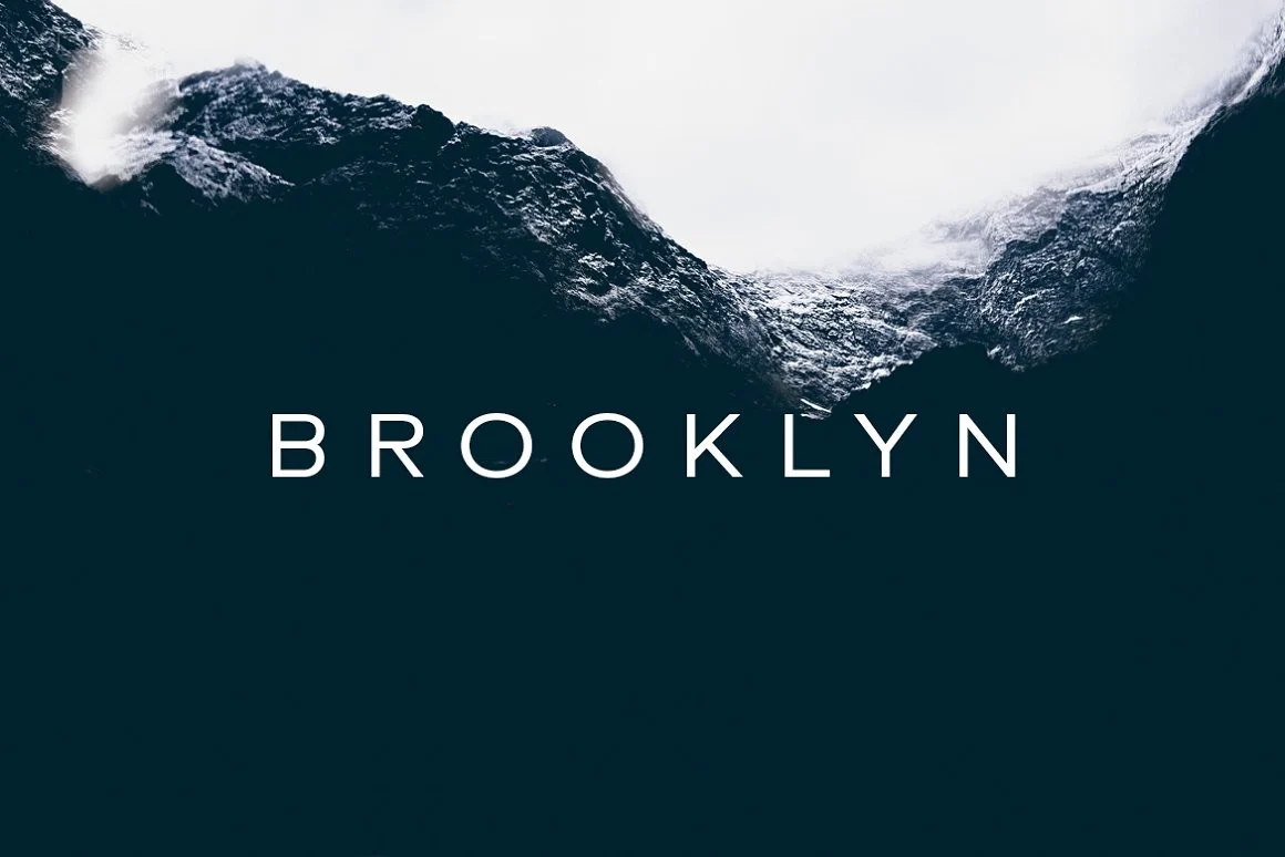 Brooklyn thin minimal wide-spaced sans serif font
