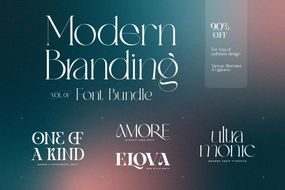 Modern Branding Bundle sans and script branding fonts