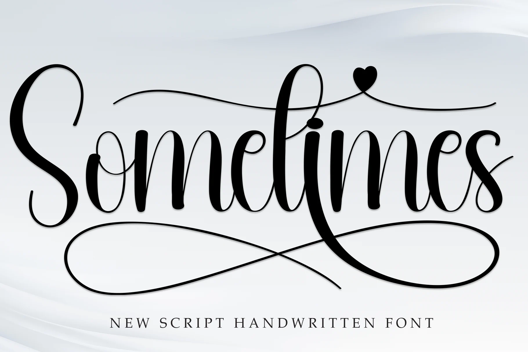 Sometimes sweet handwritten display font preview