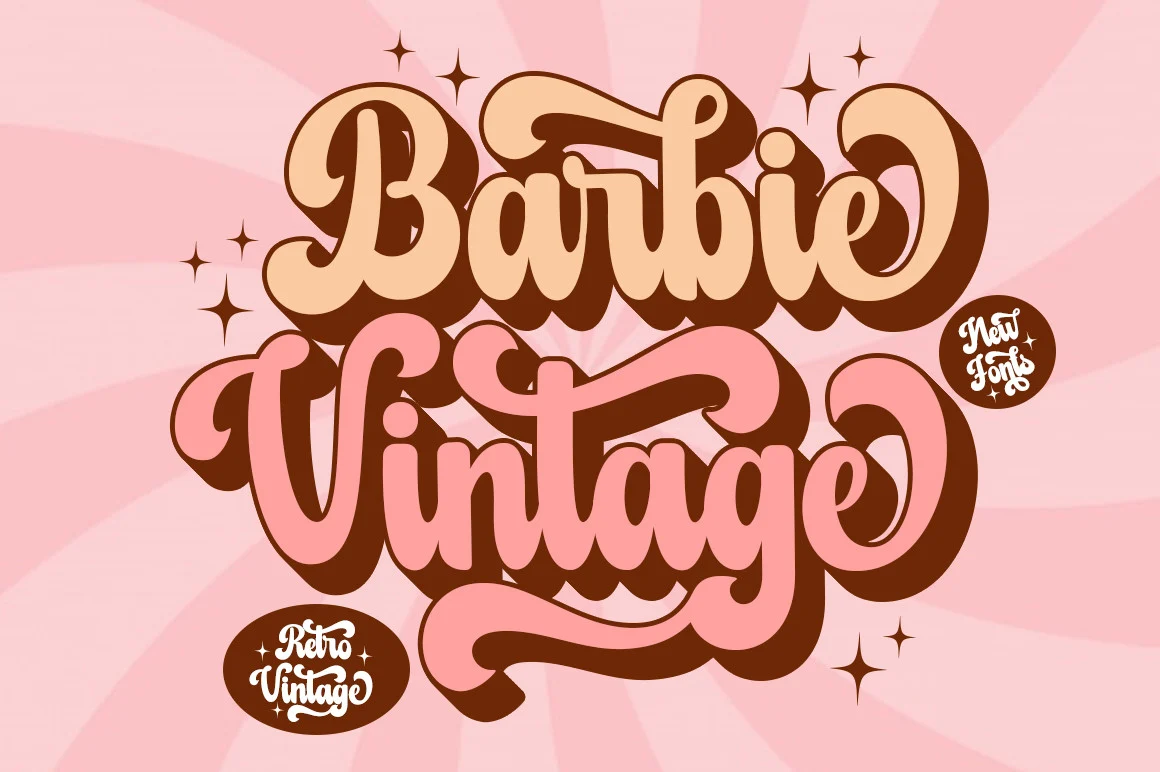 Bold Serif Fonts Like Playfair Display, Curvy and Chunky 4 Barbie Vintage