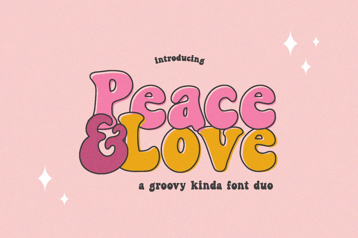 Bold Serif Fonts Like Playfair Display, Curvy and Chunky 3 Peace and Love
